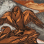 Gaston SUISSE (1896-1988) - Aigles sur un promontoire.